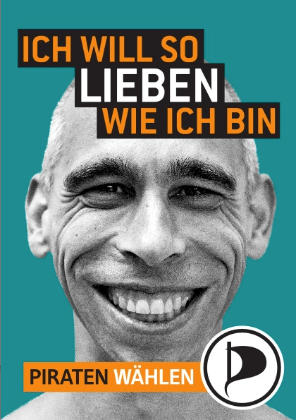 Volker Schröder auf Berliner Wahlplakat der Piratenpartei