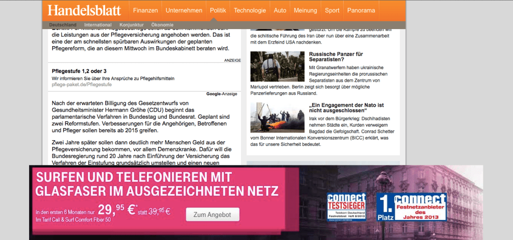 Handelsblatt Ad