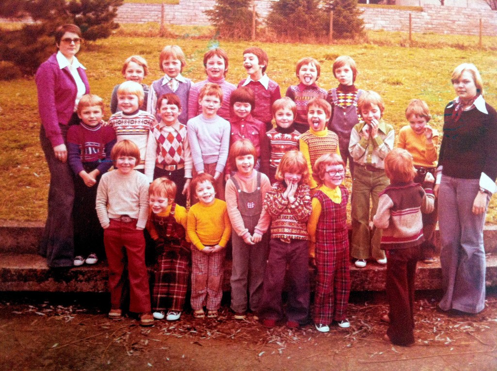 Der Pixelökonom streckt die Zunge raus: Kindergartenfoto aus dem Jahre 1976 in Tauberbischofsheim
