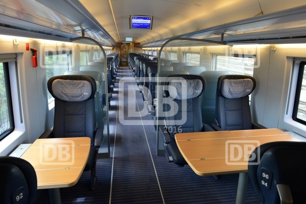 Erste Klasse: Ein Waggon aus dem ICE 3 // Foto: Deutsche Bahn AG 